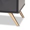 Baxton Studio Kelson Modern and Contemporary Dark Grey and Gold Finished Wood 2-Drawer Nightstand 189-11578-ZORO - alternate 2